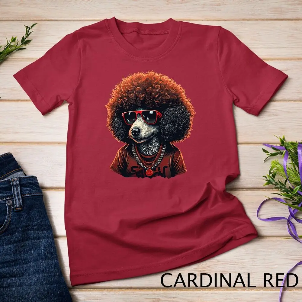 Funny Poodle Dog Miniature Poodle Toy Poodle Retro Sunset T-Shirt Unisex T-shirt