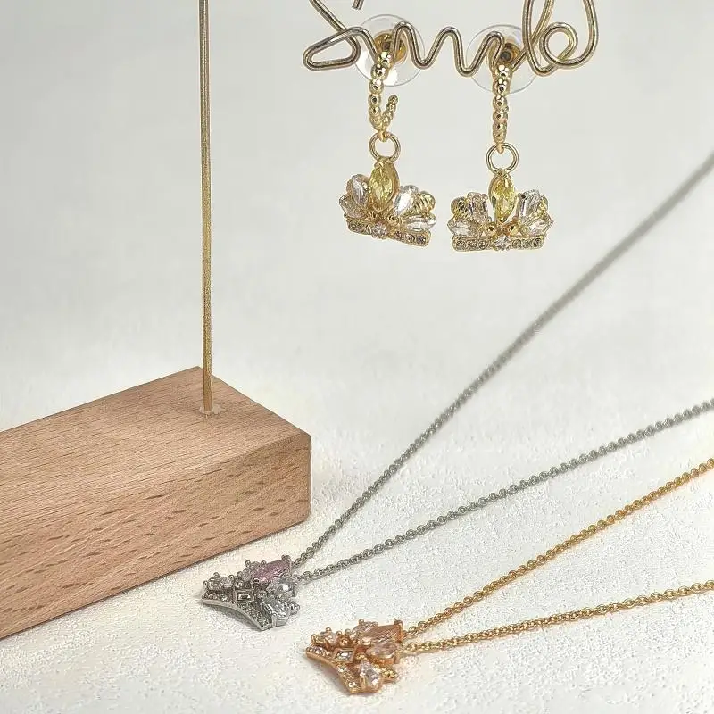 SW joyería en forma de corona simple y personalizada, joyería para fiesta de banquete elegante y moderna, regalos de vacaciones románticos