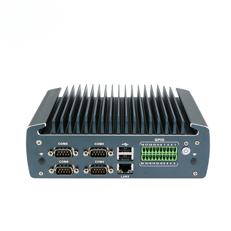 Embedded Fanless PC 12th gen J6412 M.2 SSD 3 ethernets industrial computer 16 GPIO automation industrial pc