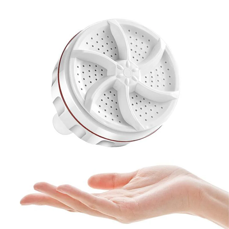 2PCS Mini Washing Machine USB Two-Way Rotating Turbine Portable Washing Machine for Sock Underwear for