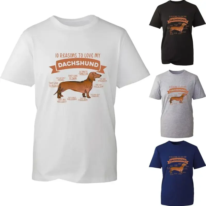 10 raisons de l'aimer : t-shirt drôle pour les amoureux de chien teckel