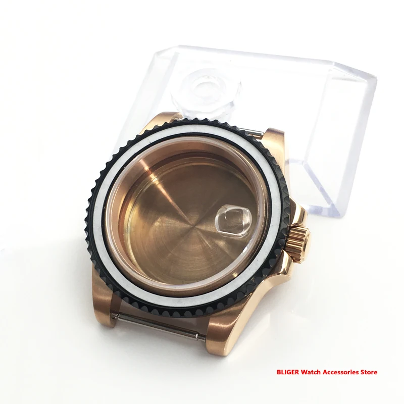 

Bliger 40mm NH35 CaseSapphire Glass Rose Gold For NH34 NH36 ETA2836 Mingzhu DG2813 3804 Miyota8215 8205 Movement