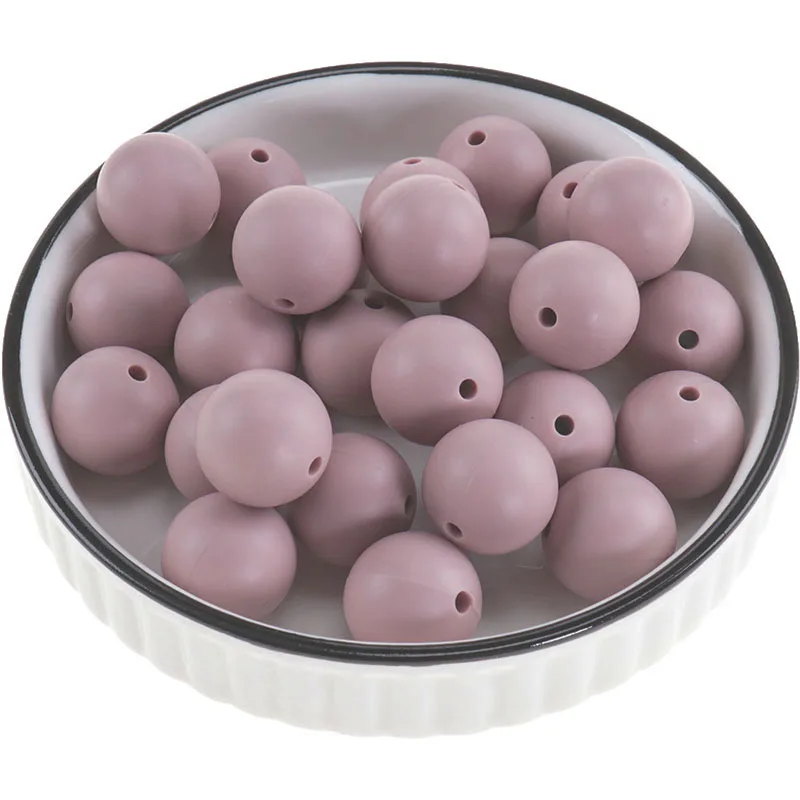 Fkisbox-collar mordedor de silicona para bebé recién nacido, mordedor masticable de 12mm, 50 piezas, nuevo Color
