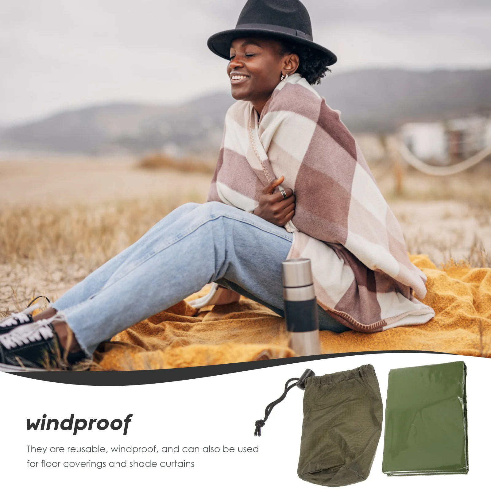 1 комплект, аварийное одеяло из алюминиевой фольги, теплоизоляционное теплое одеяло для выживания в кемпинге, легкое складное одеяло для походов на открытом воздухе