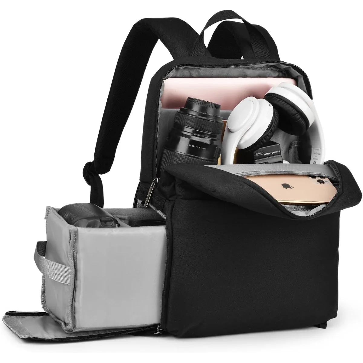 CADeN Camera Backpack Featuring a 15.6-Inch Laptop Compartment, Tripod Mounting Position, and a Waterproof Large-Capacity Camera
