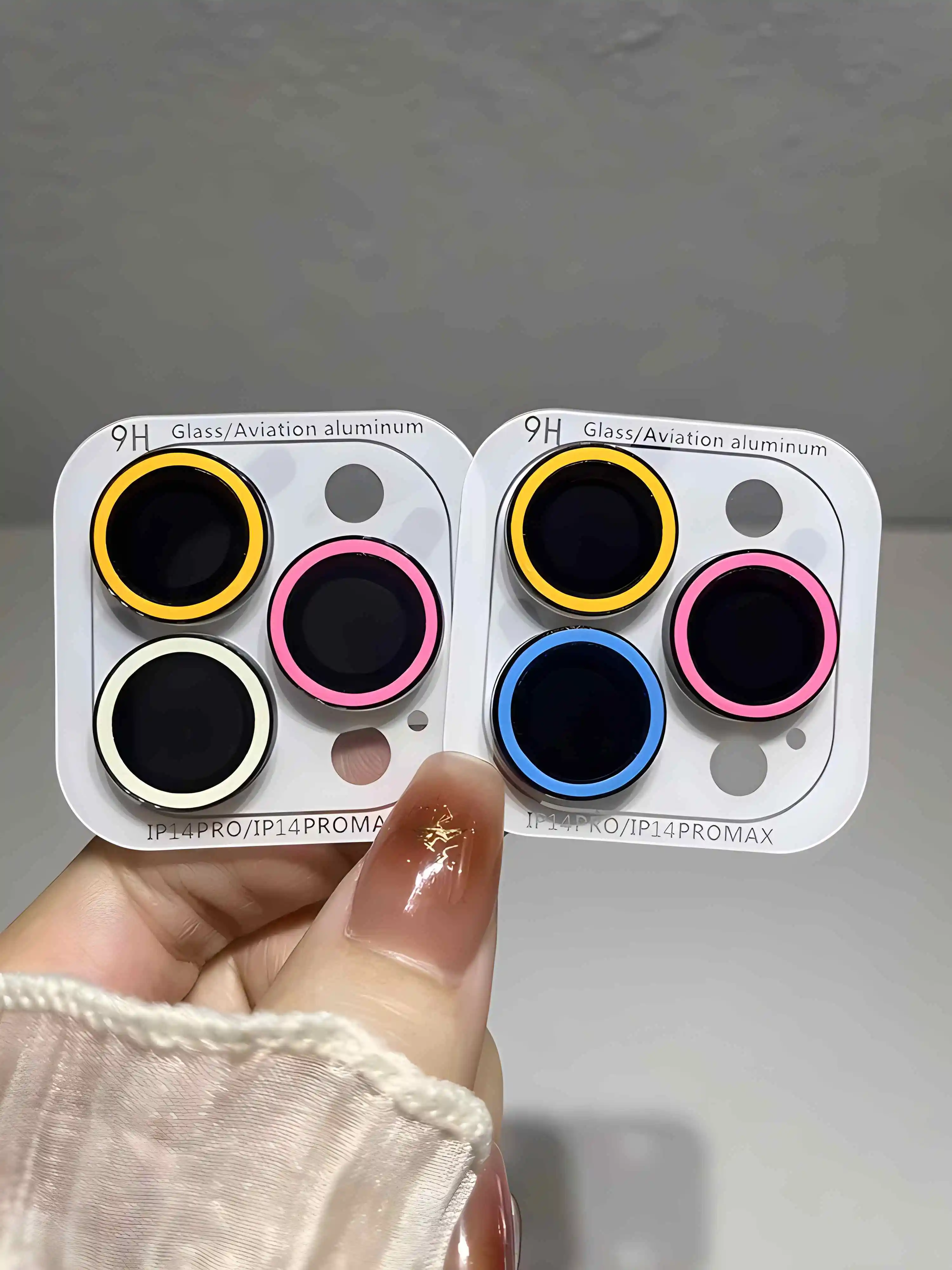Luminous Ceramic Camera Protector Film For iPhone 13 14 12 11 15 Pro Max 14 Plus 12 13 mini Lens Ring Tempered Glass Glowing Cap image 2