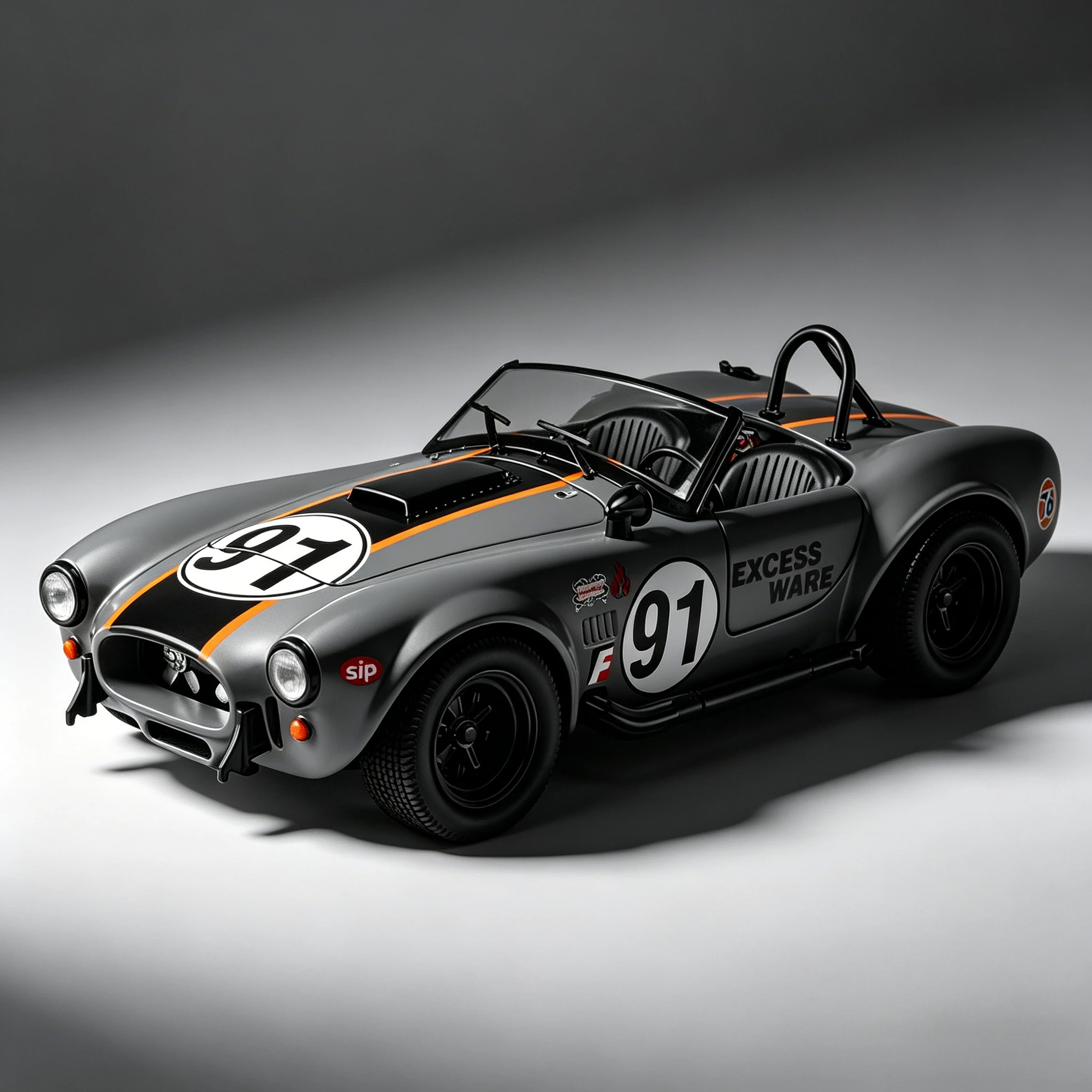 

1:22 Shelby Cobra 427 S/C Classic Sports Car Alloy Metal Diecast Model Car Home Decoration Desktop Display Ornament Present