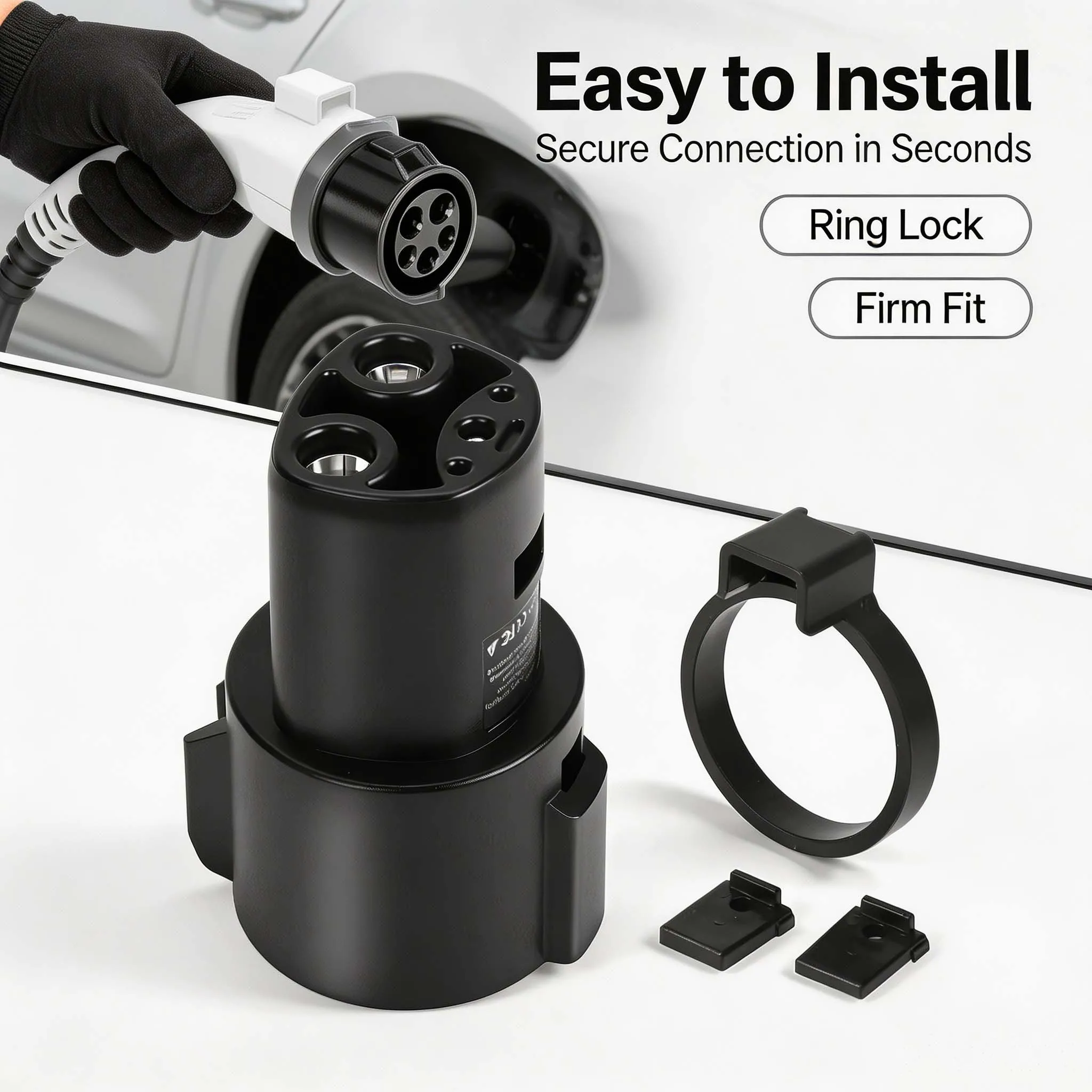 J1772 Type 1 To Tesla EV Charger Adapter Gun Type Charging Connector Socket for Tesla Model 3 Y X S Electric Vehicle Parts