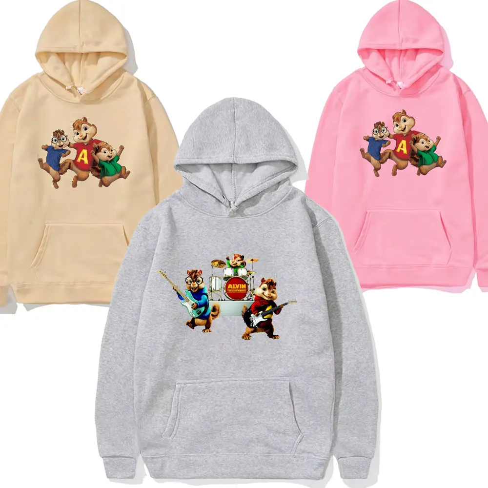 Unisex New Arrival Autumn Hot Sale New Alvin and The Chipmunks Hoodies Tops Costume Adult Sweatshirts Spring and Autumn Hoody