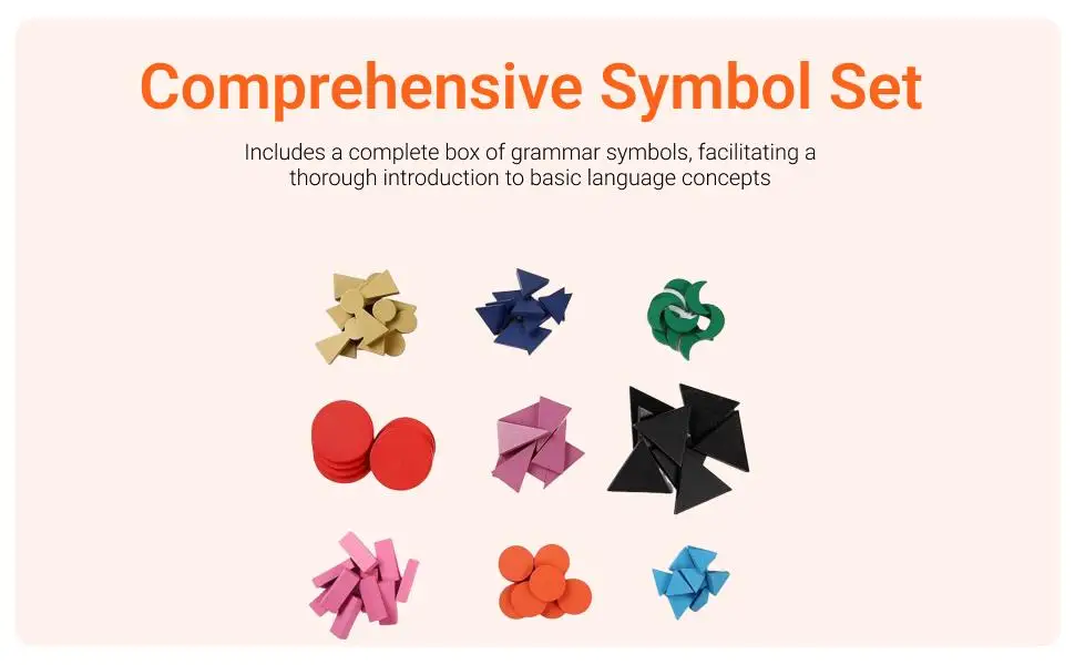 Montessori Grammar Learning Language Teaching Wooden Toy for Preschoolers Early Education Children