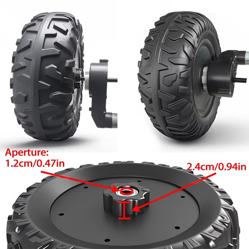 Neumático de caucho sólido EVA de 29CM/11,4 pulgadas para coche eléctrico para niños, coche de paseo de 1,2 cm/0,47 pulgadas ﻿ Piezas de mejora de neumáticos de cocodrilo, rodamiento