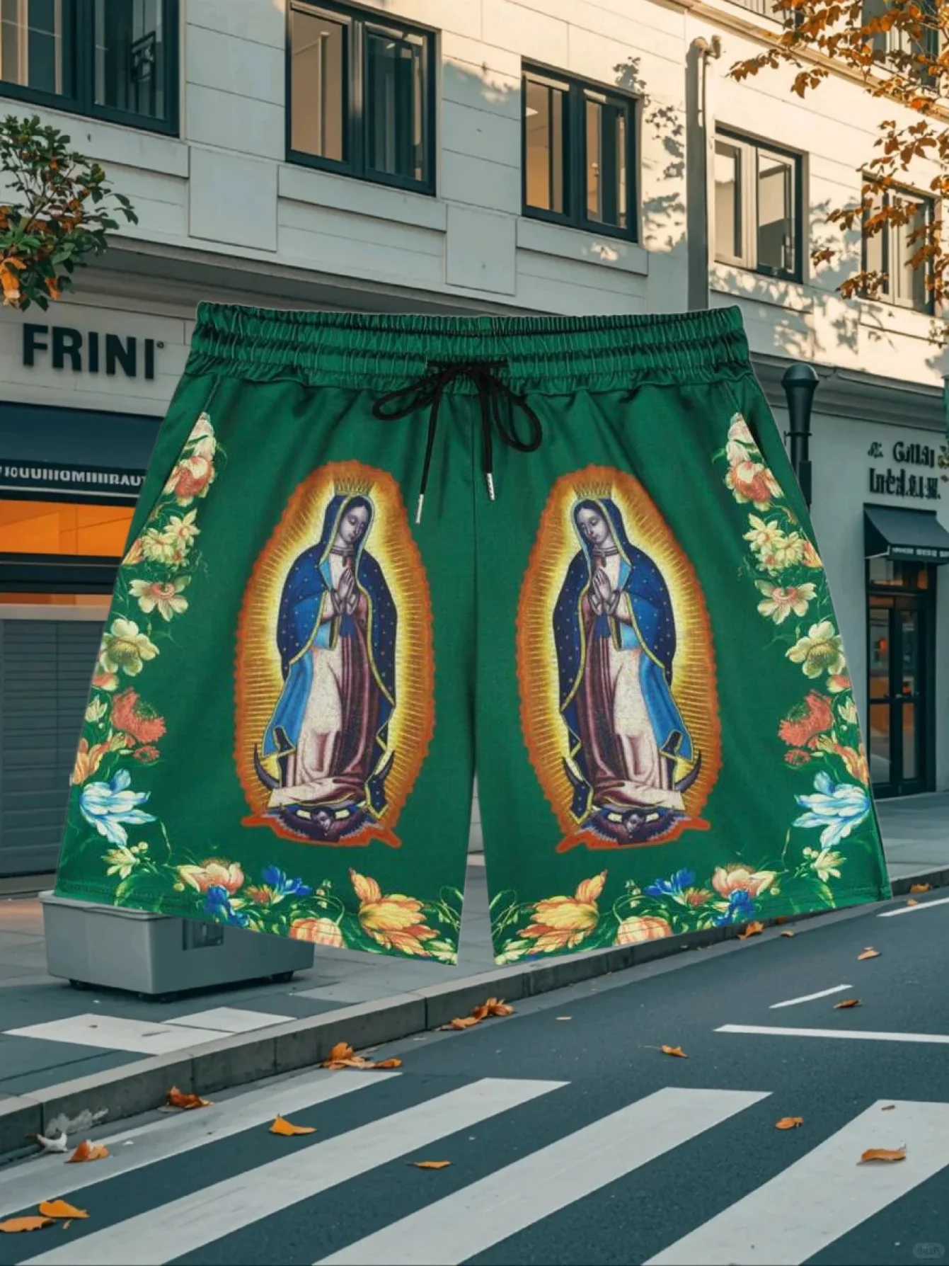 

Модные короткие брюки с рисунком Девы Марии для мужчин, летние трендовые пляжные шорты с 3D принтом для отпуска, крутая уличная одежда, свободные плавки