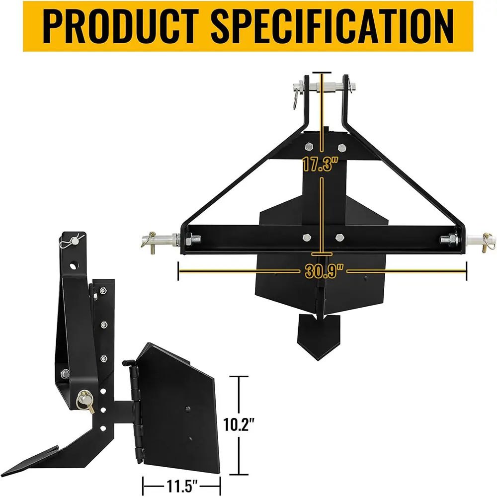 Factory Integrated 3-Point Mounting Adapter Three-Point Middle Buster with Heavy-Duty Steel Ripper Tine