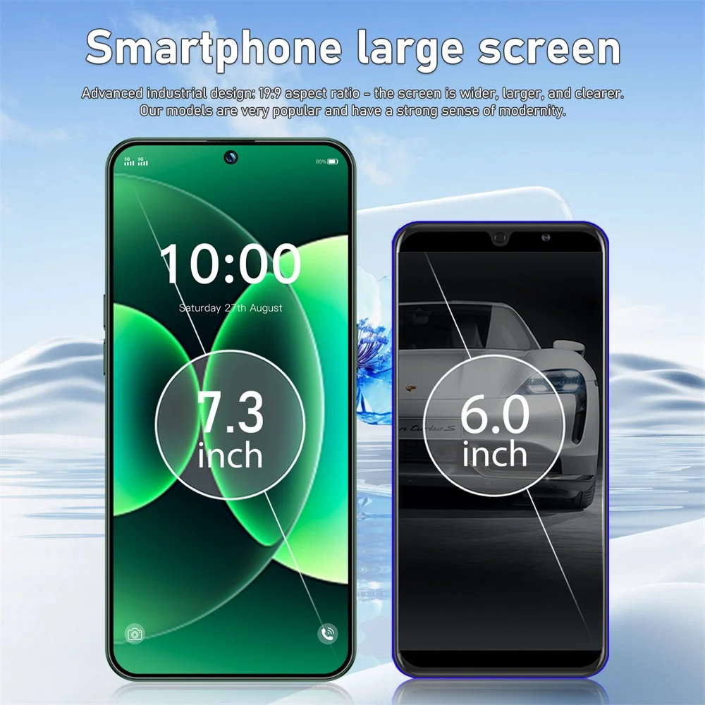 K-Touch Note 17 Pro Mobile Phones Smartphone Android 15 Global Version Cell phone 7.3 Inch Large Screen 16 + 48MP 22GB + 2TB 7800mAh Power Battery 5G Dual SIM Face Unlock WiFi GPS Cellphones For Men Women