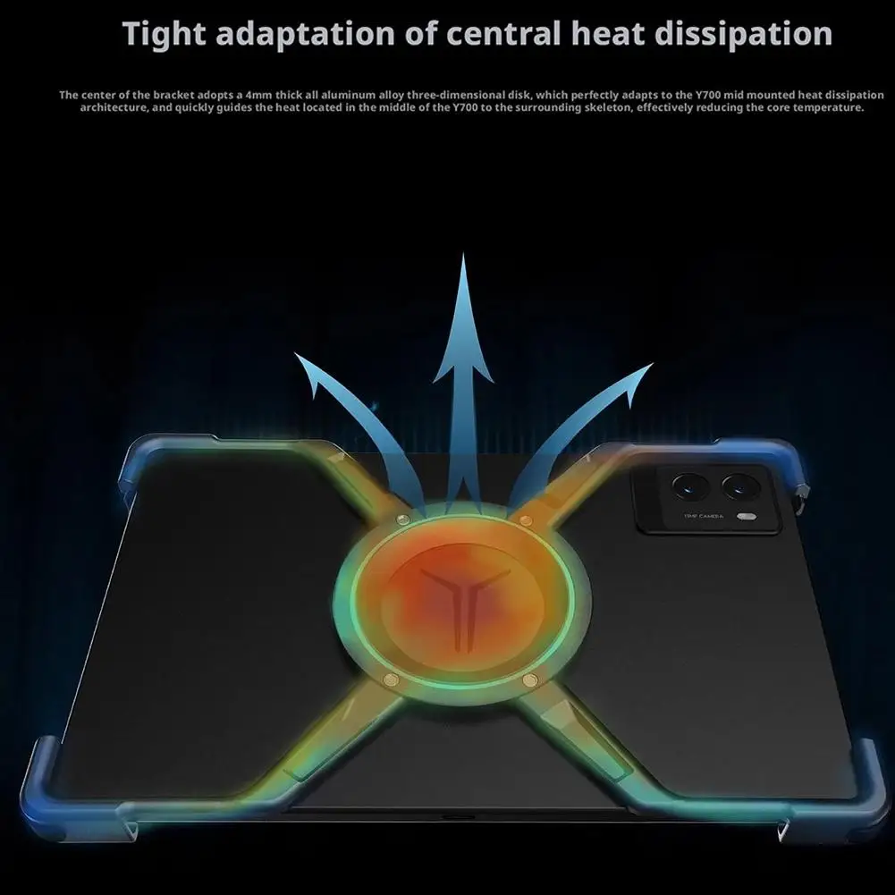 Bumper Case For Legion Y700 3rd Generation Metal Armor Lightweight Hard Shell Protective Case with Corner Protection Aluminum