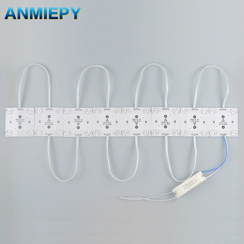 8pcs LED Modules AC220V SMD LEDs Backlight Advertising Lamp Bead Blockchain Diffuse Reflection Rolling Shutter Light Strip