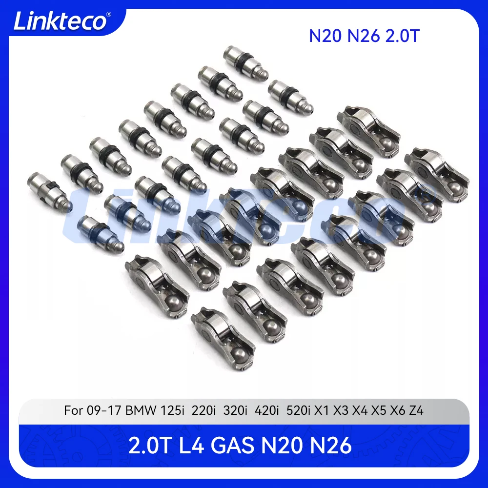 Engine Hydraulic Lifters Tappets Rocker Arms Set Fit 2.0 T L L4 GAS N20 N26 For 09-17 BMW 125i 320i 328i 428i 528i X1 X3 Z4 2.0T