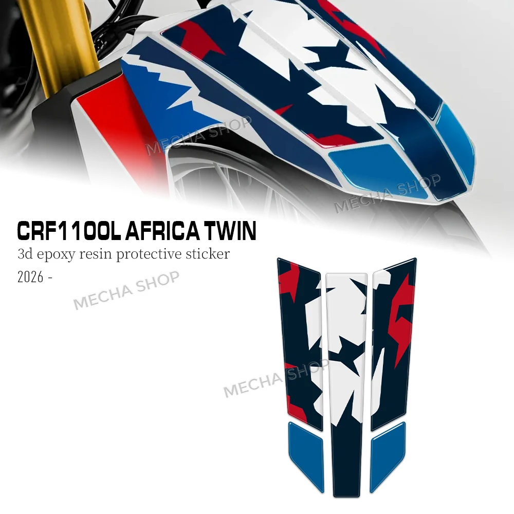 

For Africa Twin CRF 1100 L 2026 Upper Fender 3D Stickers Motorcycle Accessories