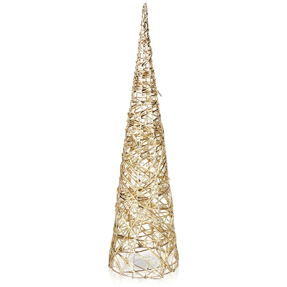Kerstboom Gloeiende Gouden Kegel 30 Led 60 cm