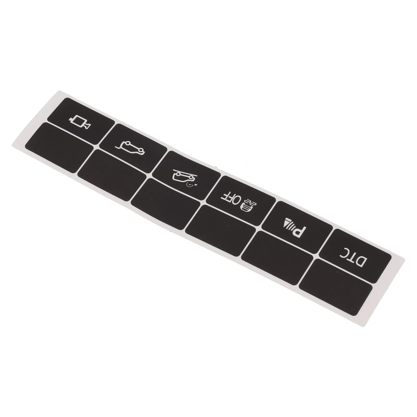 Abscission Resistance Dash Button Stickers Button Overlay Stickers Black Overlay High Grade Vinyl Push Button Type