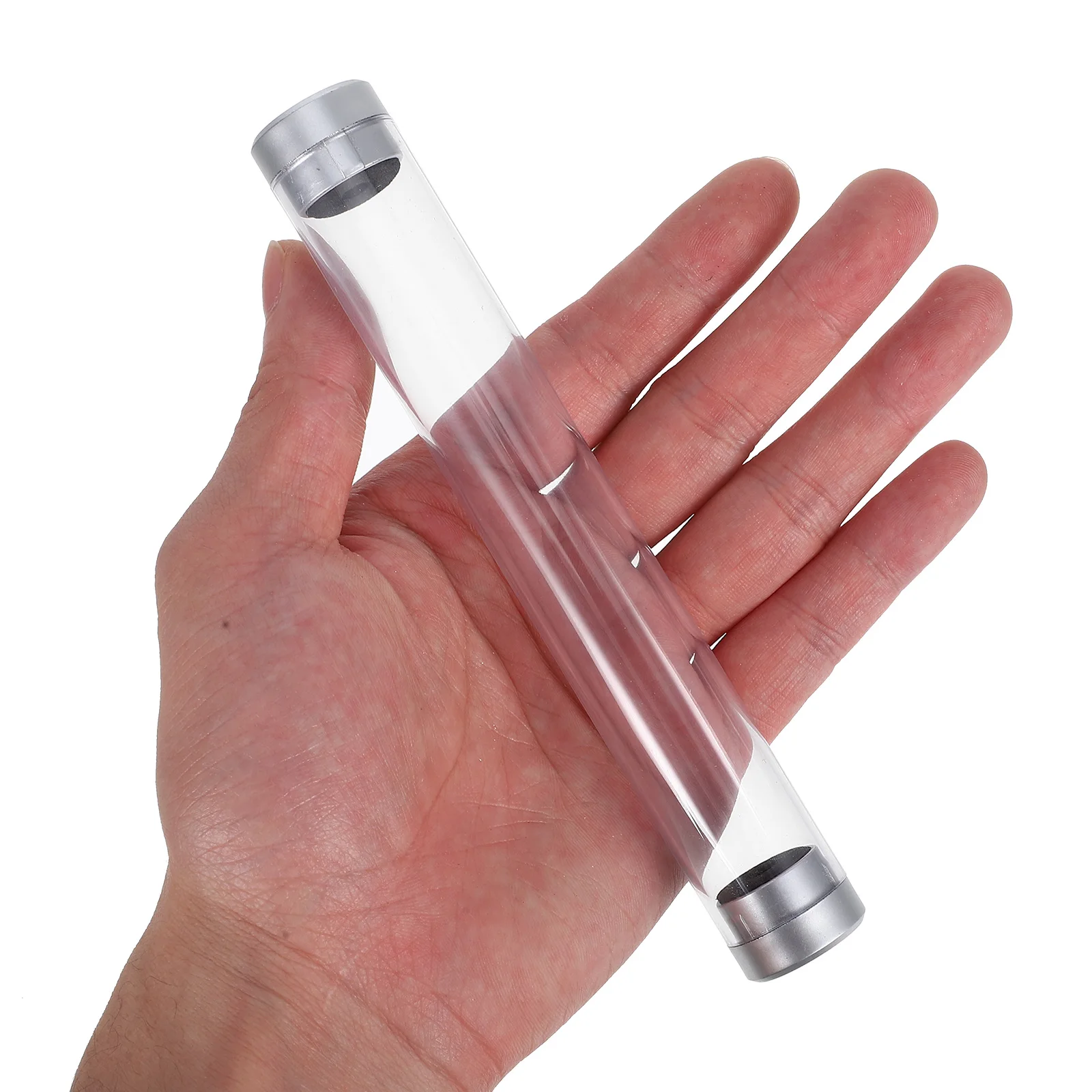

6 pcs Round Holder Transparent Plastic Storage Box for Pencils Stationery ganizer Empty Pen Case Gift Pen Case Container