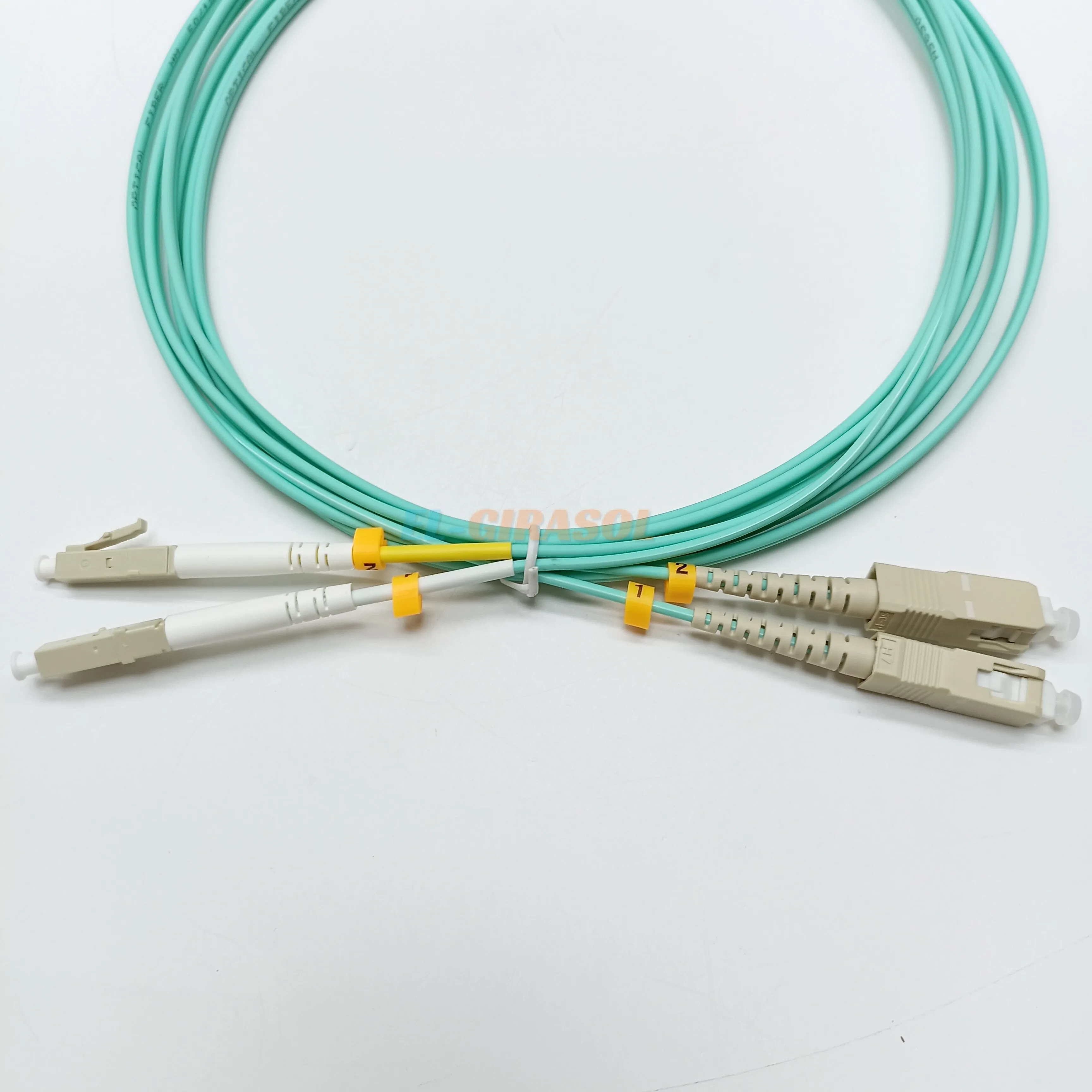 Sc upc-lc upc multi-mode om3 jumper cabo, 2.0mm, patch cord de fibra óptica, 1m/2m/3m, 10 pcs/lot