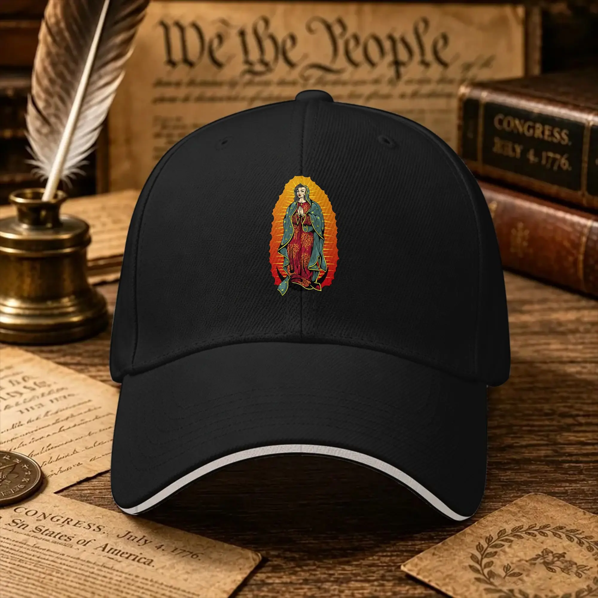 virgin of guadalupe Sun Baseball Cap Summer Unisex-Teens  Design Hip Hop Hats High Quality Trendy Running Hippie Snapback Cap