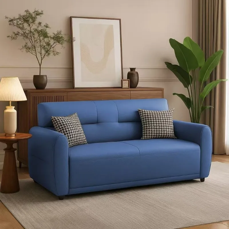 apartment living room, rental house clothing store modern apartment simple straight row sofa one piece wholesale