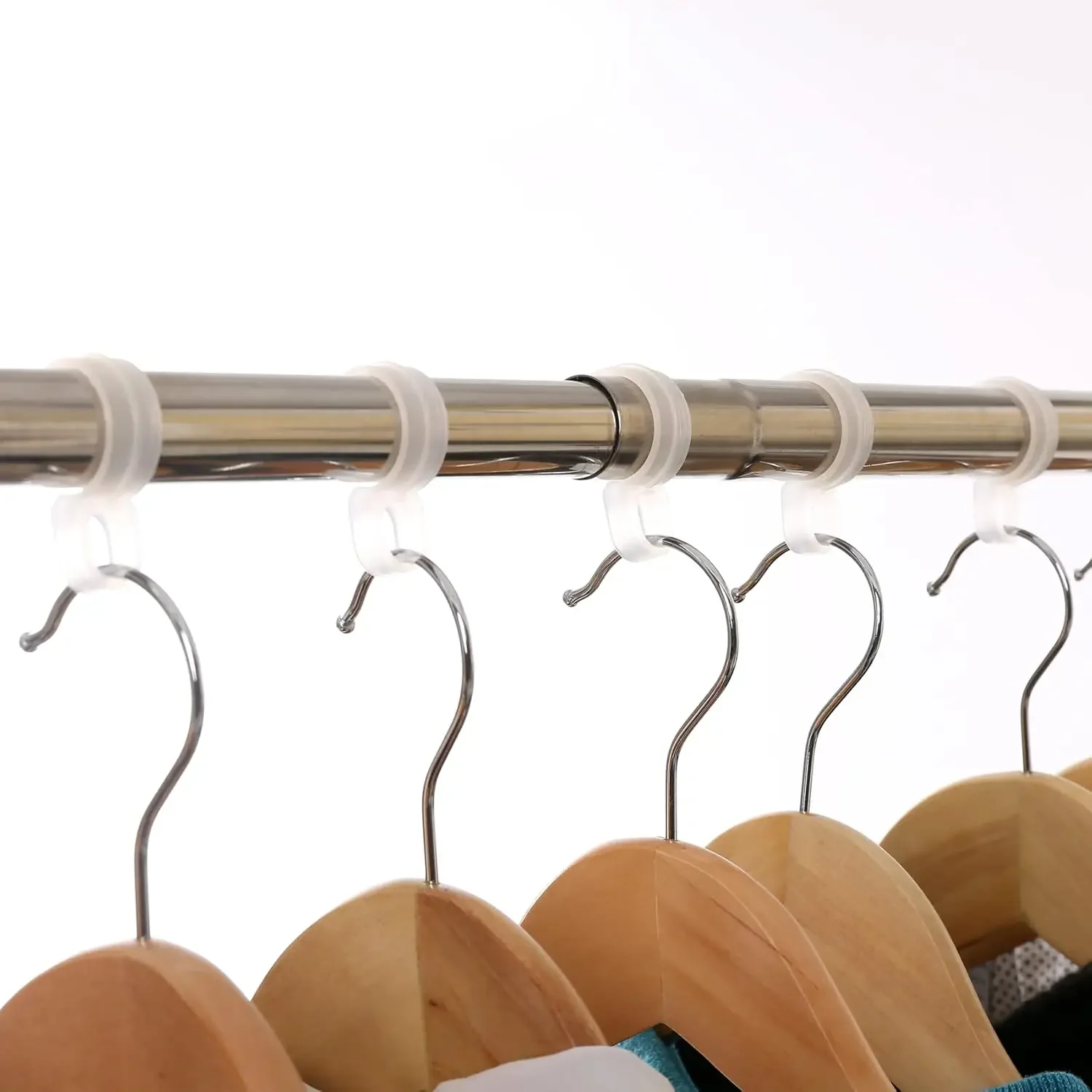 Heavy Duty Stainless Steel Laundry Drying Racks, Adjustable High Capacity Garment Rack, with Windproof Hooks.