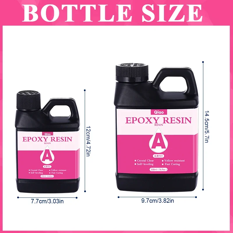 Fast-Curing Clear Epoxy Resin Easy Mixing Heat Resistant Formula for DIY Crafts, Coating, Casting & Resin Art Creations