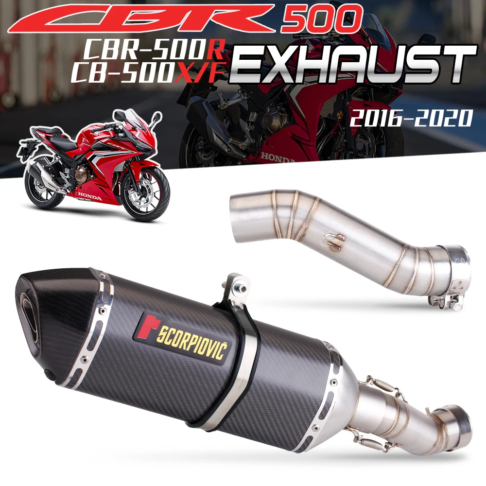 High Quality Motorcycle Exhaust Center Contact Half Tube Connector For CBR500R CB500X Exhaust Systems