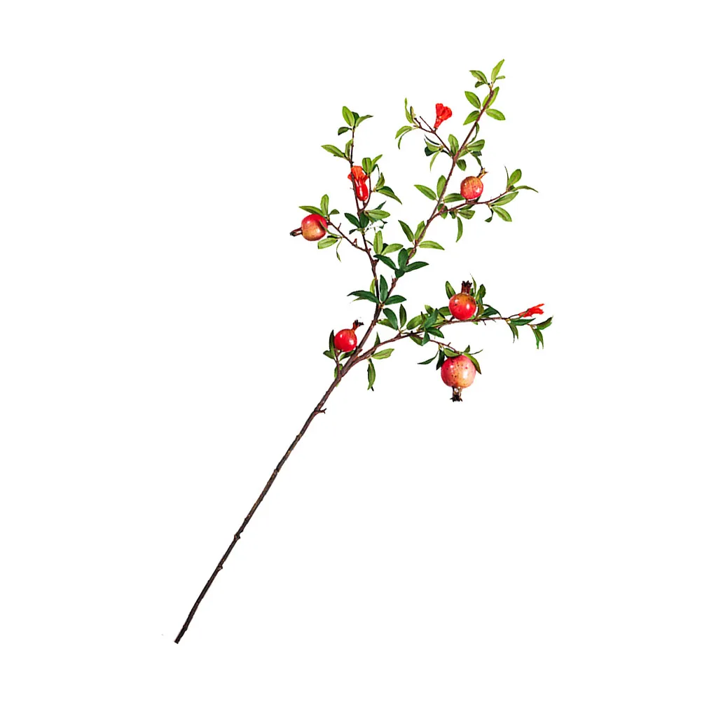 

1pc Artificial Pomegranate Berry Branch Lifelike Floral Arrangement Decor Home Wedding Party Decoration Fake Fruit Flower