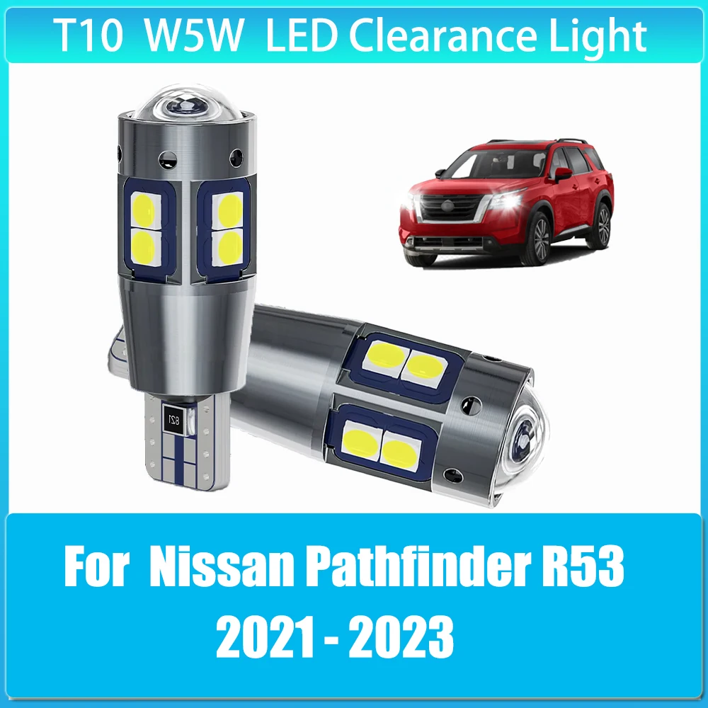 

2pcs LED Clearance Light Parking Bulb Lamp W5W T10 194 5W5 Canbus for Nissan Pathfinder R53 2021 2022 2023