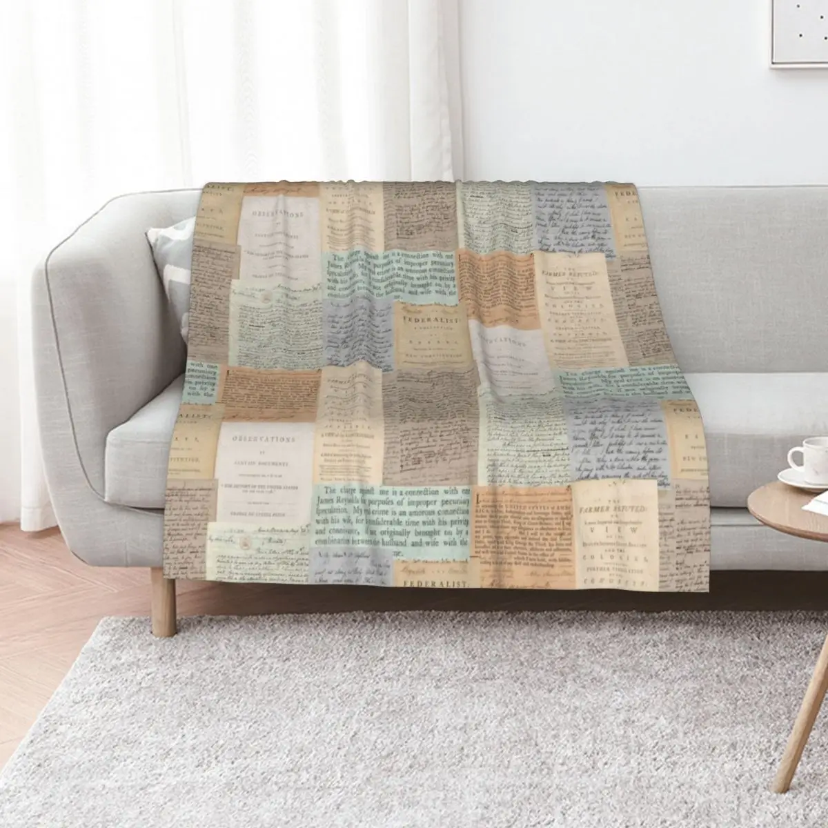 

Alexander Hamilton Papers Collection Throw Blanket Sofas Shaggy Thermal Multi-Purpose Blankets