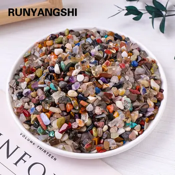 100G Natuurstenen Gemengd Kristalmateriaal Kristal Grind Steen Chips Erts Mineralen Reiki Specimen Edelstenen Aquarium Decoratie