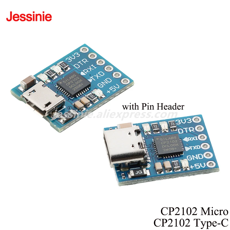 1-10 piezas CP2102 Módulo Convertidor Serial de 6 Pines de Tipo-C MICRO USB a UART TTL STC UART