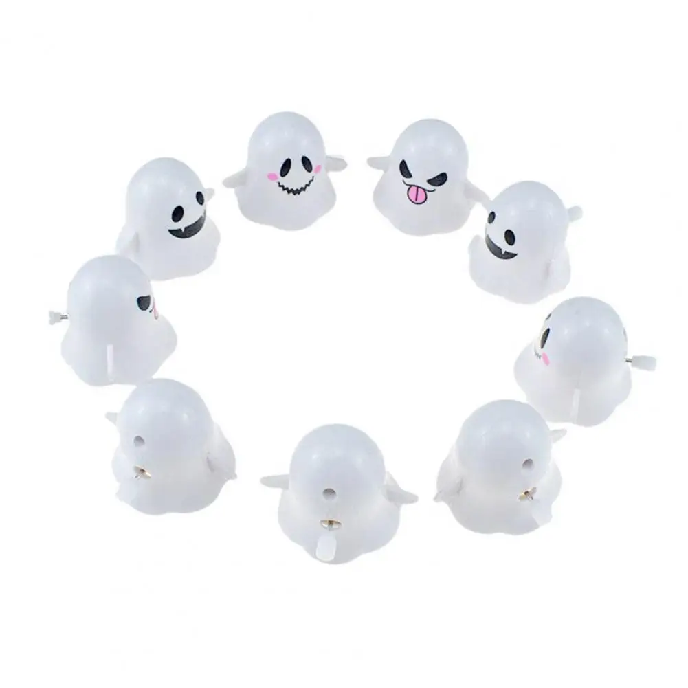 Juego de 3 juguetes de cuerda espeluznantes, juguetes de fantasmas de cuerda de Halloween para niños pequeños, fantasmas que caminan de dibujos animados espeluznantes, Mini primavera blanca para niños