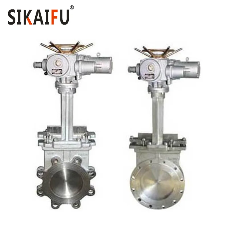 Stainless steel electric actuated knife gate valve