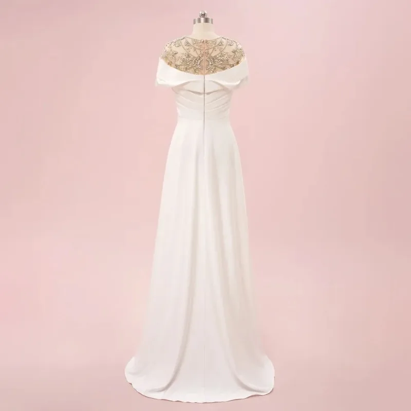 Elegante abito da sera con spalle scoperte con dettagli in rilievo Abito da ballo avorio Abito da ballo di fine anno Vestdos De Fiesta Personalizzato