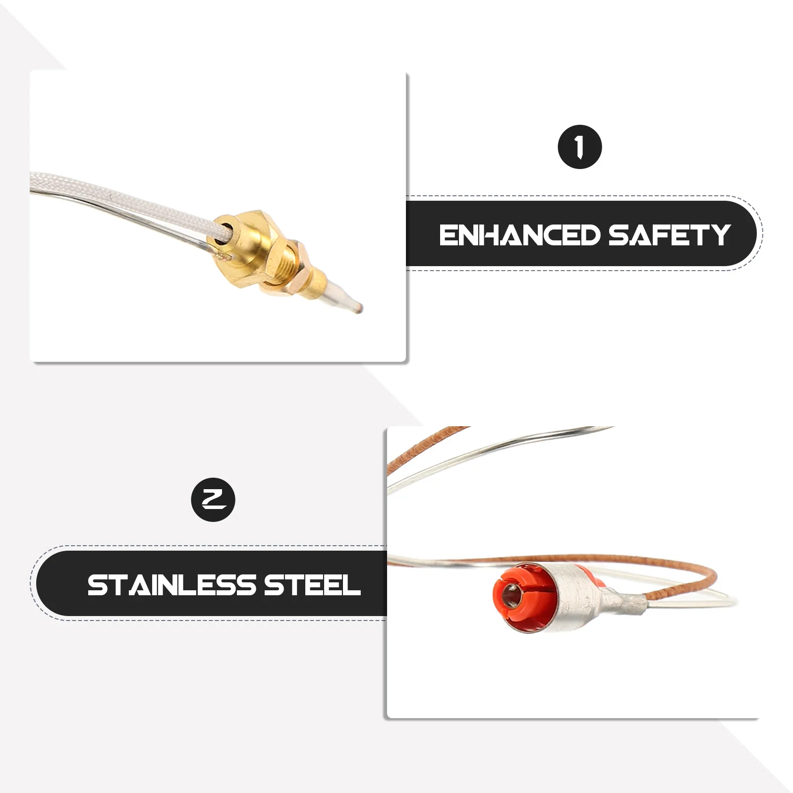 

2Pcs Embedded Stove Ignition Needle Thermocouple Sensor Gas Stove Safety Automatic Flame Failure Protection Gas Appliance