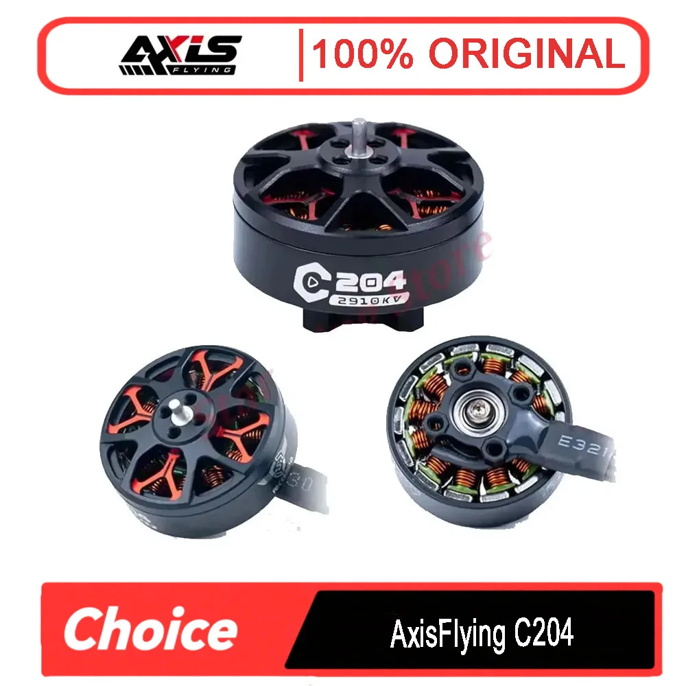 

AXISFLYING C204 2004 FPV Brushless Motor - 2910KV 6S / 3500KV 4S - 3"/3.5" Cinewhoop for Cinematic