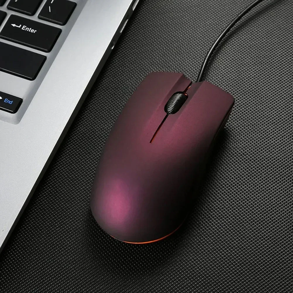 Mouse berkabel Mini USB performa tinggi, aksesori PC Notebook Laptop dengan Roller Anti Slip 3D Optical Gaming dan Frosting