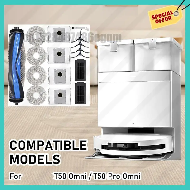-ABJZ ملحقات المكنسة الكهربائية لمجموعة ملحقات المكنسة الكهربائية Ecovacs Deebot T50 Pro Omni