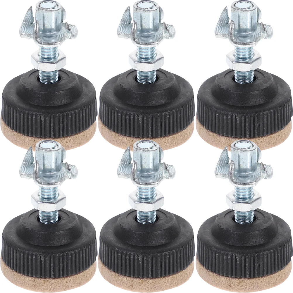 6 Pcs Felt Plastic Furniture Leveling Screws Chair Table Leg Adjusters Heavy Duty Easy Install Home Furniture Parts