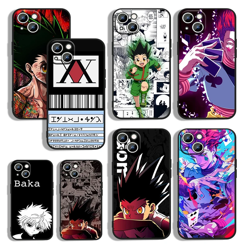 HUNTER×HUNTER Anime For Apple iPhone 15 14 13 12 11 XS XR X 8 7 6 6S Pro Max Plus Mini Black Soft Phone Case Cover