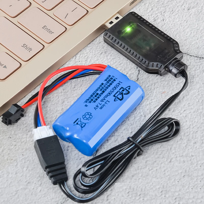

7.4V Lithium Battery Charger USB Cable XH-3P Smart Rechargeable Li-ion Battery Charger Toys Remote Control Charging Adapter