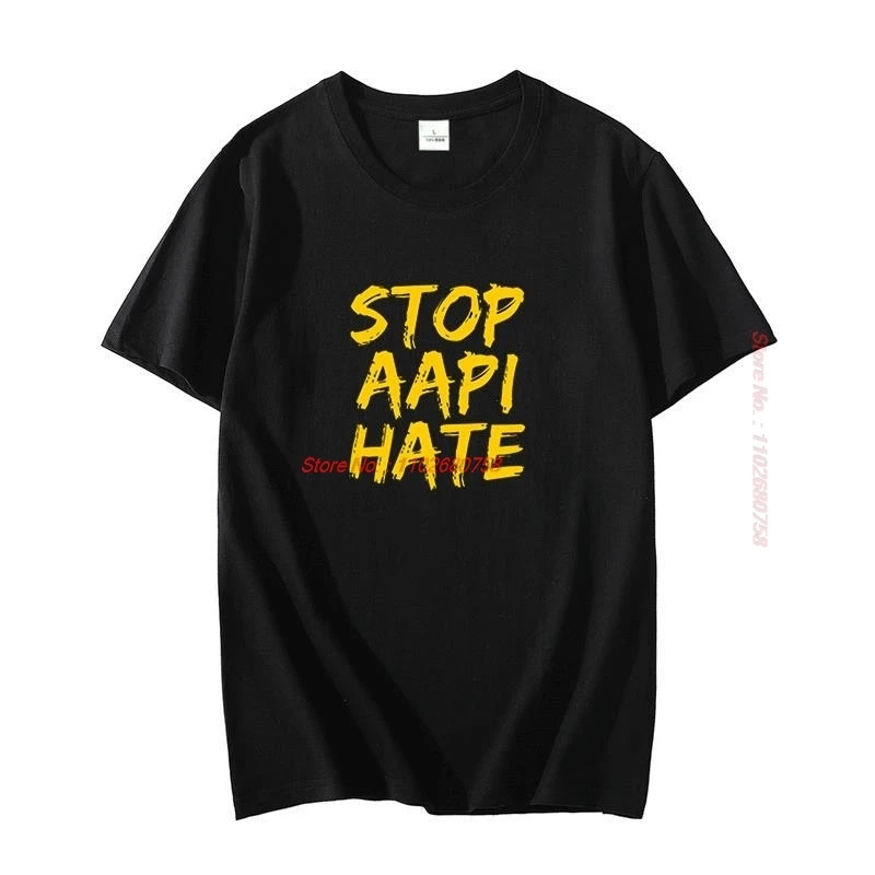 Anti Asian Racism - AAPI Support Stop Asian Hate Summer Harajuku Graphic T Shirts Cotton Short Sleeve t-shirts Mens Clothes