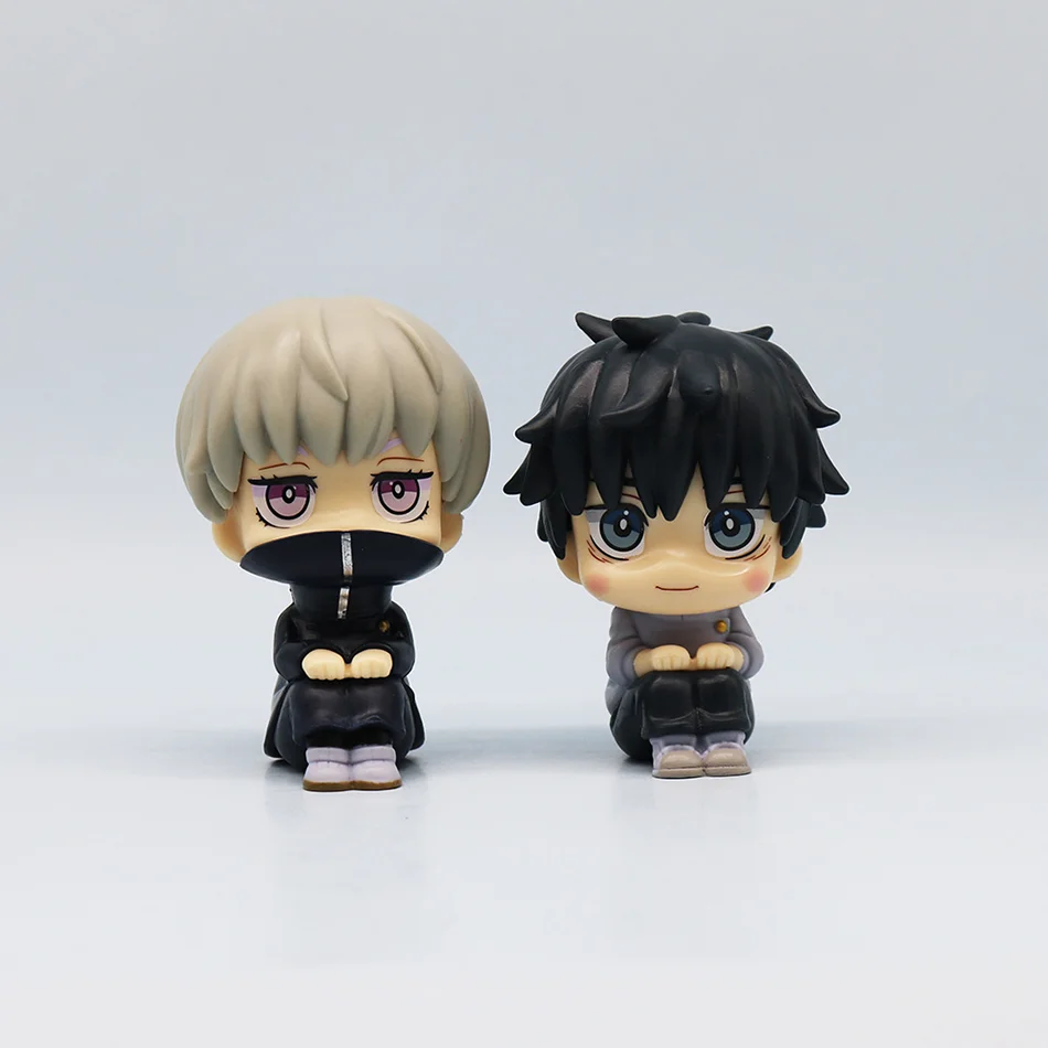 Anime lindo Fushiguro Toji Jujutsu Kaisen figura Gojo Satoru figura de acción versión Q muñeca Geto Suguru estatua 10cm PVC modelo Juguetes