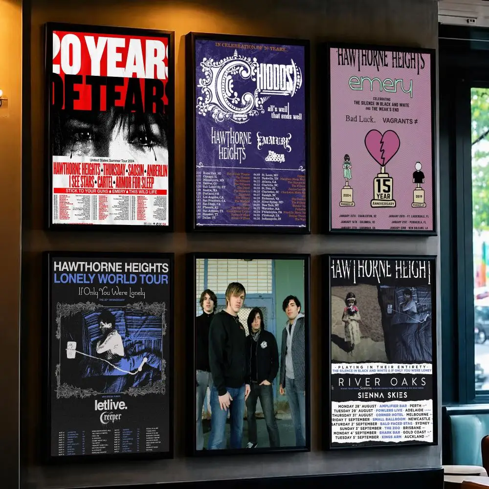 band H-Hawthorne Heights-S Poster Decorative Wall Art Sticker for Cafe Office Bedroom and Living Room