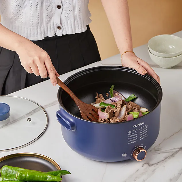220V Large Capacity Electric Hot Pot Household All-in-One Multi-function Cooking Pot Frying Pan for Student Dormitory